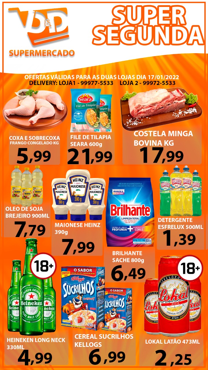 Aproveite!! D& D Supermercados com as ofertas da Super Segunda!!!