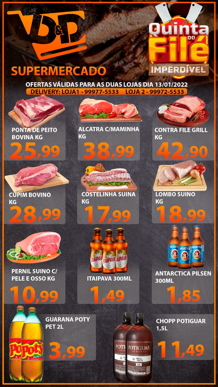 Hoje tem ofertas!! Quinta Filé no D&D Supermercados. Aproveite!!!