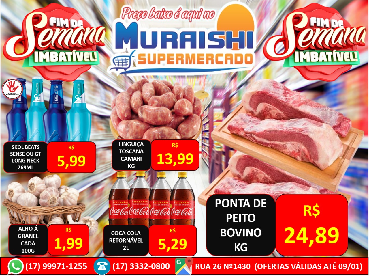 Em Guaíra: Dica de Economia. Fim de semana imbatível no Muraishi Supermercado. Aproveite!!!