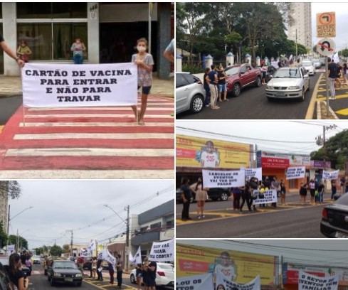 Em Uberaba: Empresários do setor de eventos fazem manifestação contra medidas anti Covid