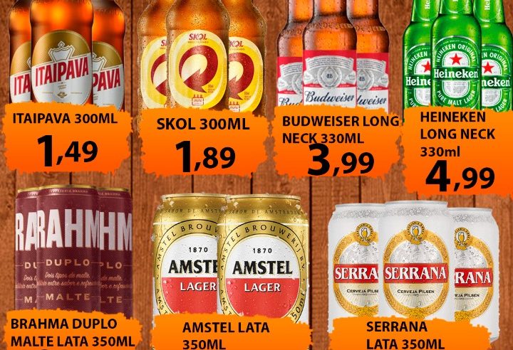 Aproveite as ofertas desta quarta-feira, véspera de feriado, no Boteco D&D Supermercados, especialmente na seção de bebidas. Confira!!!