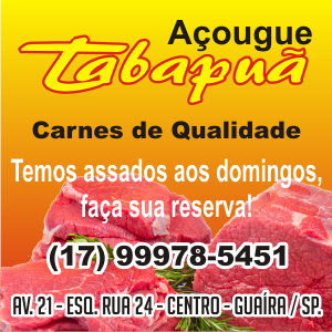 Damos as boas vindas ao novo parceiro comercial do Portal Guaíra Informa. Açougue Tabapuã – carnes com qualidade e procedência, com os melhores preços. Obrigado ao Marcinho, família e equipe pela confiança!!!