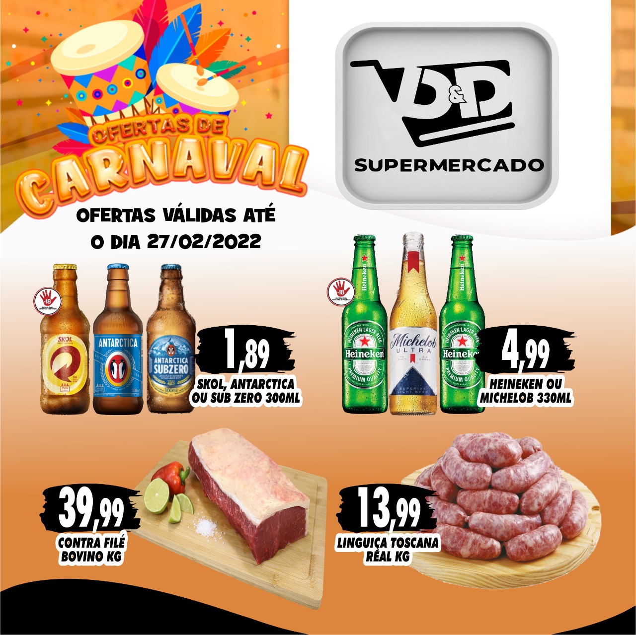 Hoje é dia de Churrasco no D&D Supermercados. Aproveite as ofertas!!!