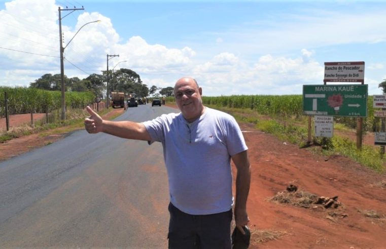 Em Miguelópolis: Prefeito Dr. Naim confirma fase final das obras de recape asfáltico da Estrada da Praia