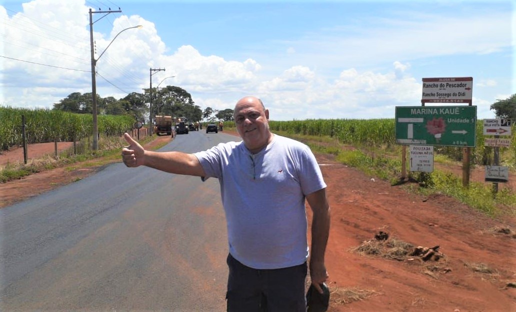 Em Miguelópolis: Prefeito Dr. Naim confirma fase final das obras de recape asfáltico da Estrada da Praia