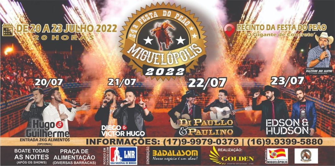 Em Miguelópolis: Começam as vendas dos ingressos para 34ª Festa do Peão de Boiadeiro