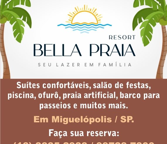 Neste sábado, tem churrasco e música, com Júnior & Maurine no Resort Bella Praia, em Miguelópolis. Faça sua reserva. O seu lazer em família!!!