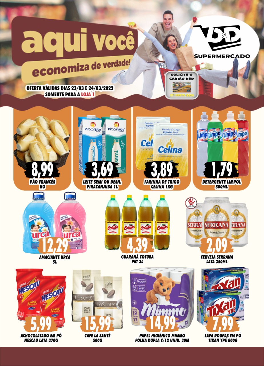 Aproveite as ofertas que o D&D Supermercados reservou para você!!! É hora de economizar!!!