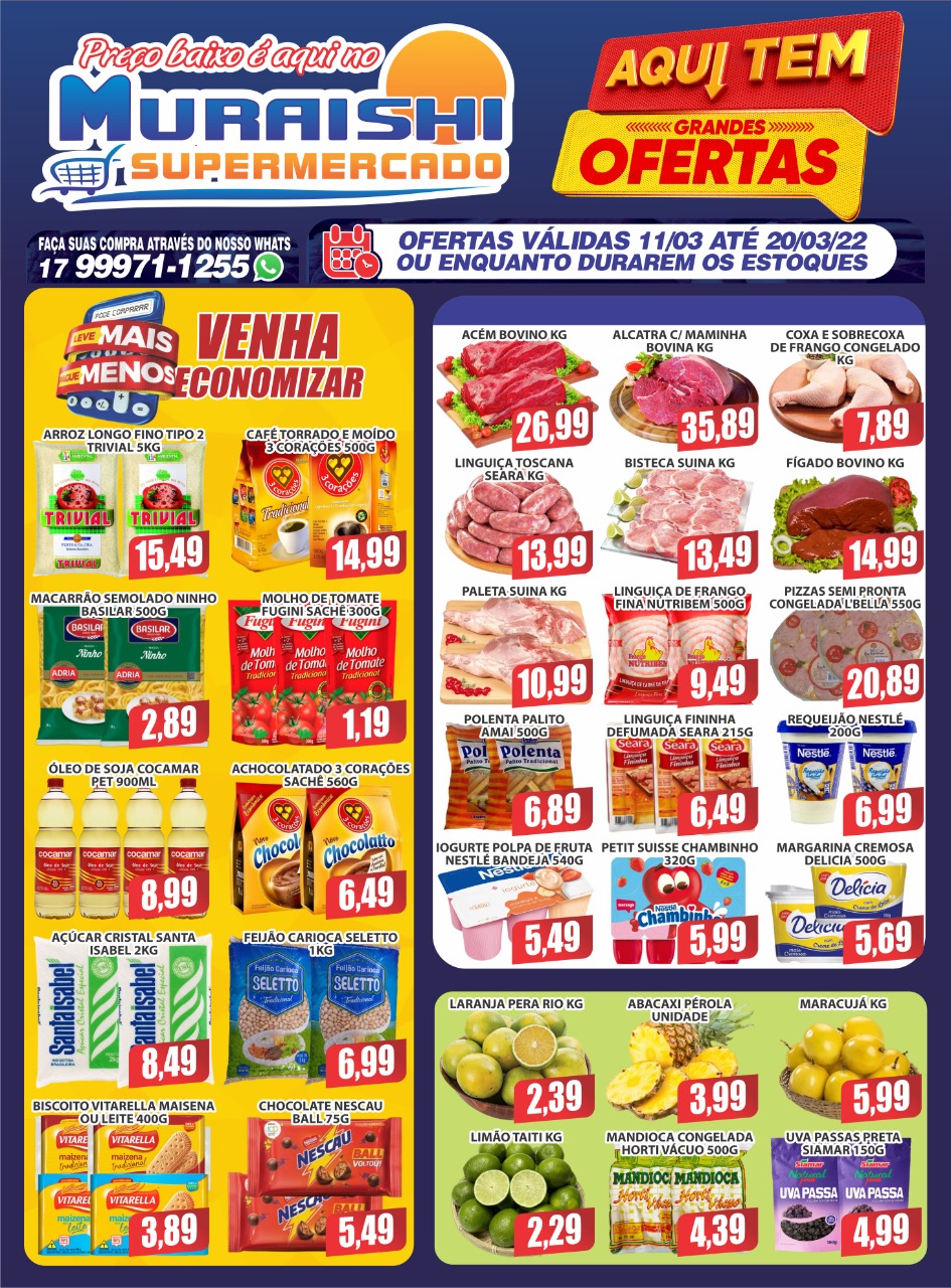 NOVO LISTÃO DE OFERTAS IMBATÍVEIS NO MURAISHI SUPERMERCADO!!!