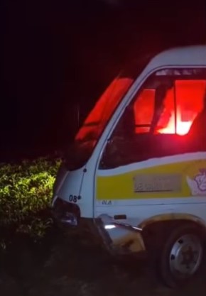 Em Guaíra: Acidente, com van, deixa 4 feridos na Estrada do Sertãozinho