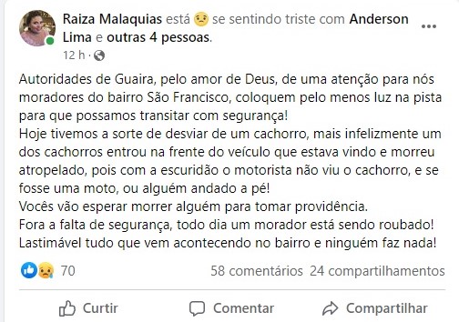 Em Guaíra: Moradores denunciam descaso com o Bairro São Francisco