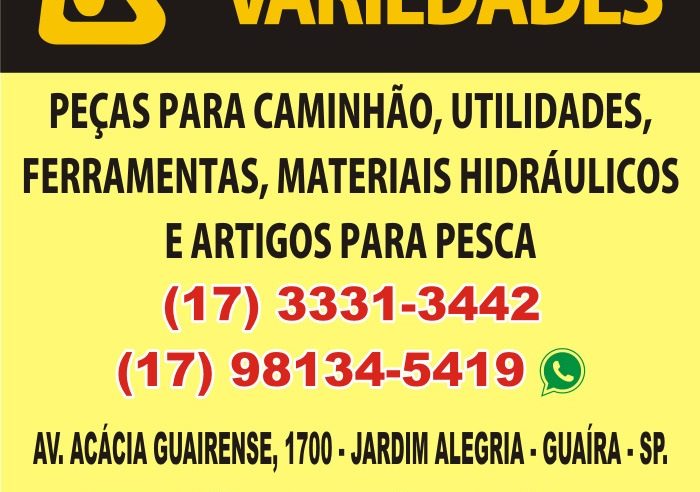 NS VARIEDADES – DO TRABALHO AO LAZER TUDO PARA VOCÊ. PROMOÇÃO EM TODOS OS SETORES E PREÇOS ESPECIAIS EM UTILIDADES DOMÉSTICAS!!! EM VÍDEO CONFIRA NOVIDADES DA LOJA!!!