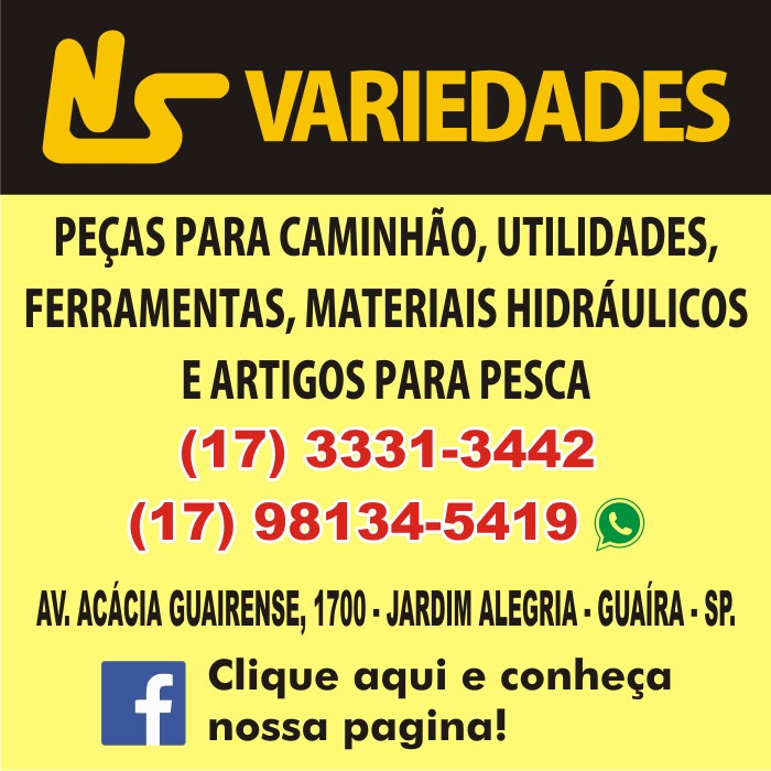 NS VARIEDADES – DO TRABALHO AO LAZER TUDO PARA VOCÊ. PROMOÇÃO EM TODOS OS SETORES E PREÇOS ESPECIAIS EM UTILIDADES DOMÉSTICAS!!! EM VÍDEO CONFIRA NOVIDADES DA LOJA!!!