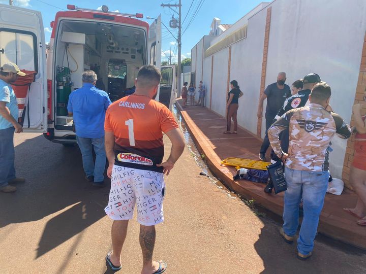 EM MIGUELÓPOLIS: MOTOCICLISTA FICA FERIDO EM ACIDENTE NA SAÍDA PARA PRAIA ARTIFICIAL