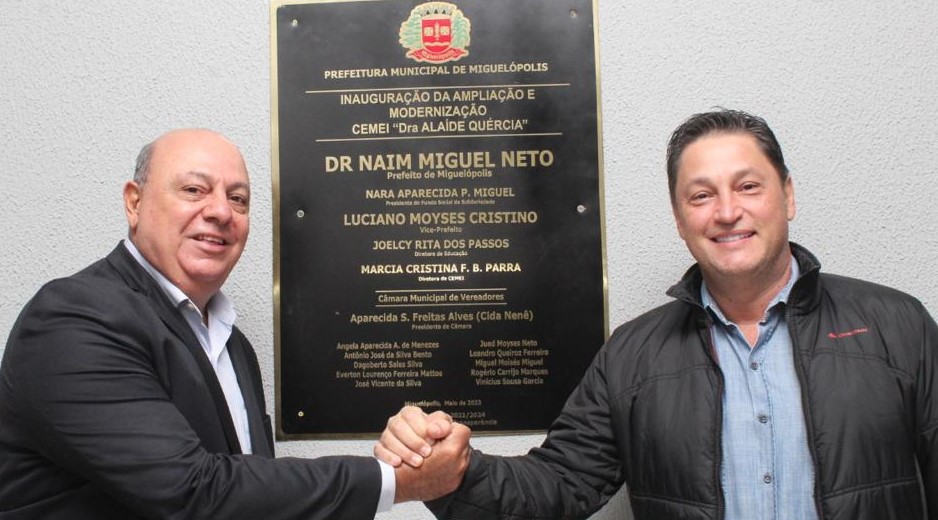 EM MIGUELÓPOLIS: DR. NAIM ENTREGA CEMEI DRA. ALAÍDE QUÉRCIA À POPULAÇÃO. INSTITUIÇÃO FOI REFORMADA, AMPLIADA E MODERNIZADA