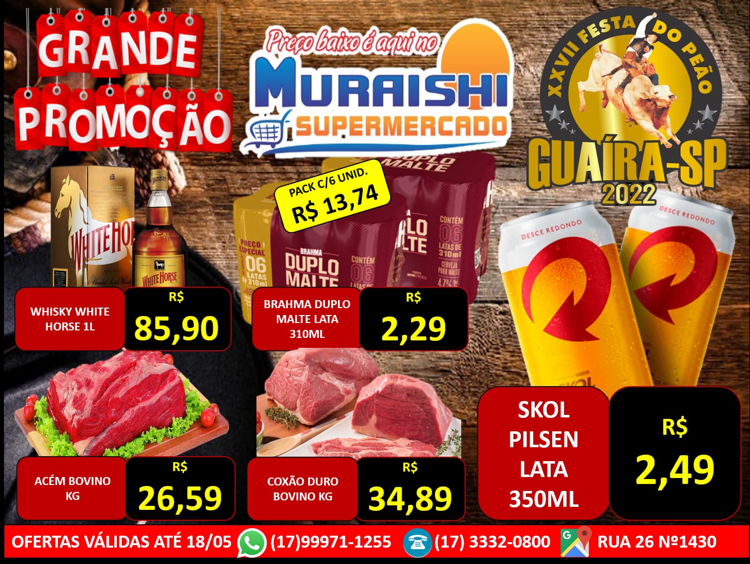 TERÇA E QUARTA IMBATÍVEIS É NO MURAISHI SUPERMERCADO. APROVEITE AS PROMOÇÕES IMPERDÍVEIS!!!