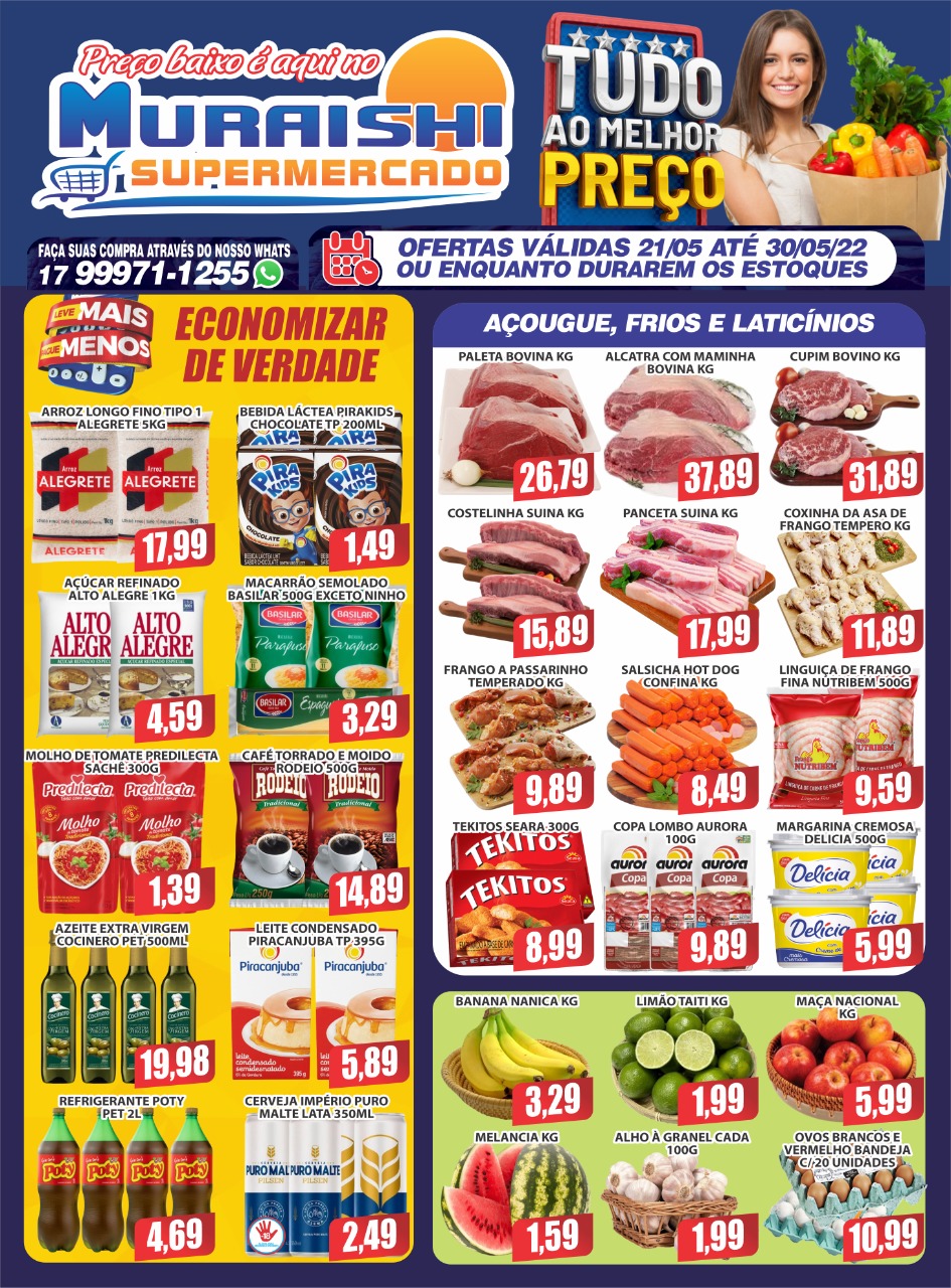 SAIU O NOVO LISTÃO DE OFERTAS DO MURAISHI SUPERMERCADO!!! O MELHOR PREÇO, EM TODOS OS SETORES!! APROVEITE!!!