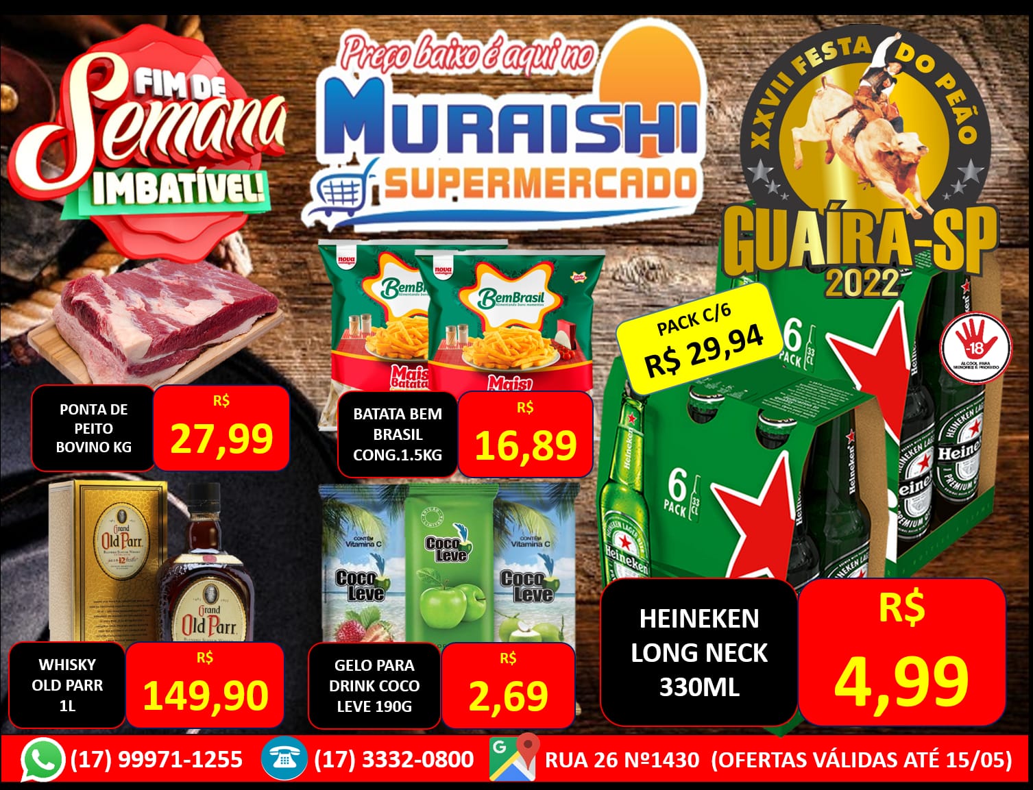 FIM DE SEMANA EM CLIMA DE FESTA DO PEÃO COM PREÇOS ESPECIAIS NO MURAISHI SUPERMERCADO!!!