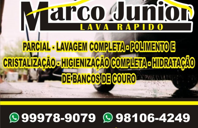 RAPIDEZ, QUALIDADE E SEGURANÇA É COM MARCO JÚNIOR LAVA RÁPIDO, COM EQUIPE ESPECIALIZADA PARA CUIDAR DO SEU VEÍCULO!!!!