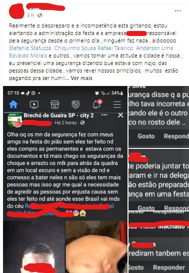 EM GUAÍRA: FREQUENTADORES RECLAMAM SOBRE TRATAMENTO DE SEGURANÇAS AO PÚBLICO DA FESTA DO PEÃO