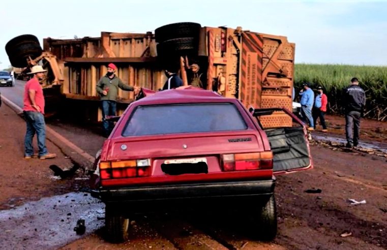 EM GUAÍRA: REBOQUE DESCONTROLADO DE CARRETA CANAVIEIRA PODE TER CAUSADO ACIDENTE QUE TIROU AS VIDAS DE JOVENS GUAIRENSES