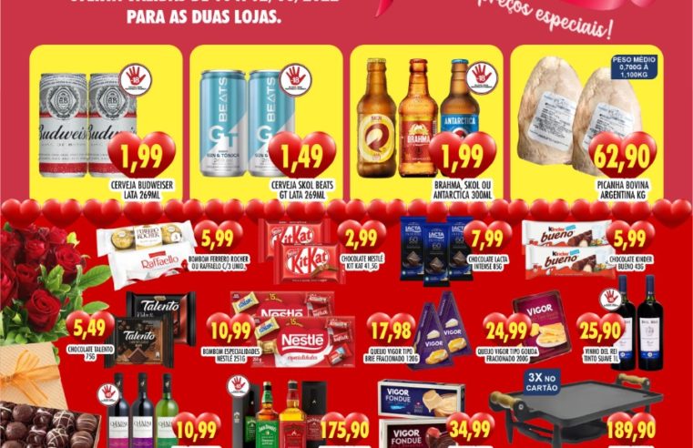 EM NOME NO AMOR!! D&D SUPERMERCADOS ESTÁ COM OFERTAS ESPECIAIS PARA VOCÊ COMEMORAR O DIA DOS NAMORADOS. APROVEITE!!!