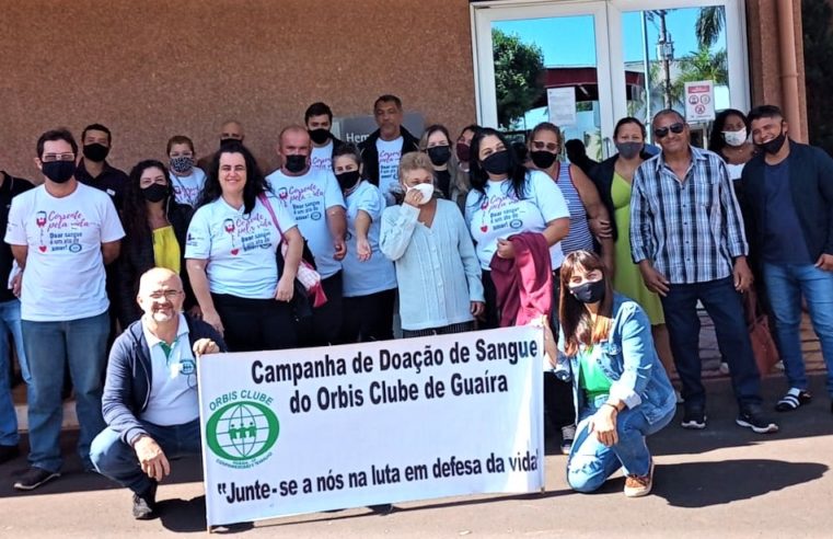 EM GUAÍRA: SUCESSO: CAMPANHA DO ÓRBIS CLUBE LEVA 33 DOADORES PARA O HOSPITAL DO AMOR