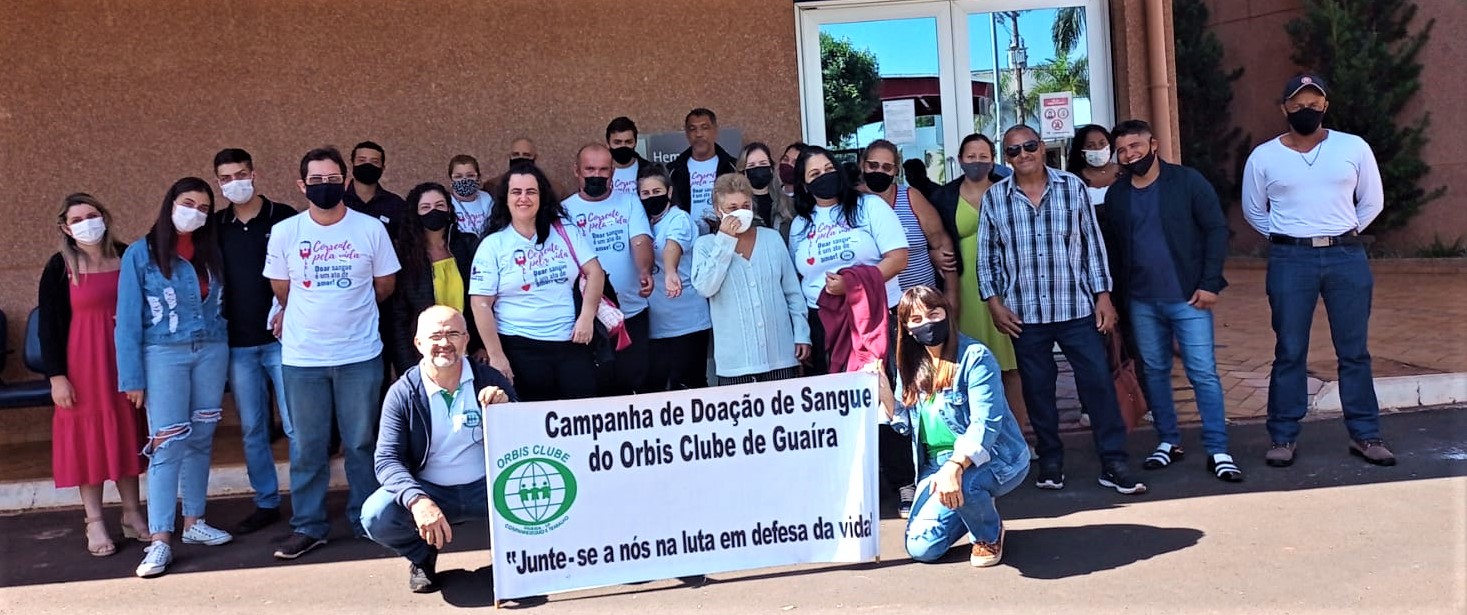 EM GUAÍRA: SUCESSO: CAMPANHA DO ÓRBIS CLUBE LEVA 33 DOADORES PARA O HOSPITAL DO AMOR