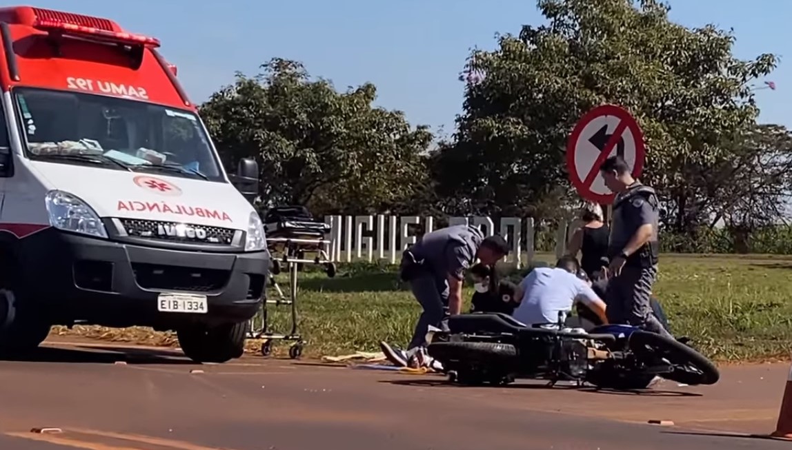 EM MIGUELÓPOLIS: BARRETENSE SOFRE ACIDENTE NO TREVO DE ACESSO À CIDADE