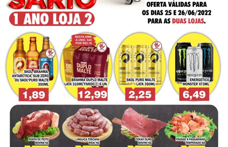 APROVEITE A PROMOÇÃO DE ANIVERSÁRIO DE 1 ANO DA LOJA 2 DO D&D SUPERMERCADOS. IMPERDÍVEL!!!