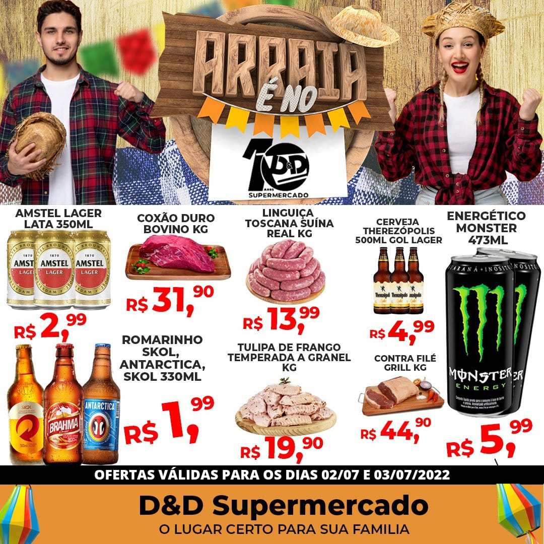 O LUGAR CERTO DA ECONOMIA É DO D&D SUPEMERCADOS. APROVEITE AS OFERTAS DE FIM DE SEMANA!!!