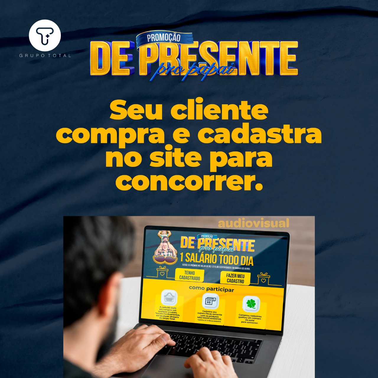 PROMOÇÃO “DÊ PRESENTE PRO PAPAI” DA FARMÁCIA DO JORGE E FARMÁCIA CALIFÓRNIA E CONCORRA A 1 SALÁRIO TODO DIA. FAÇA SEU CADASTRO E APROVEITE!!!