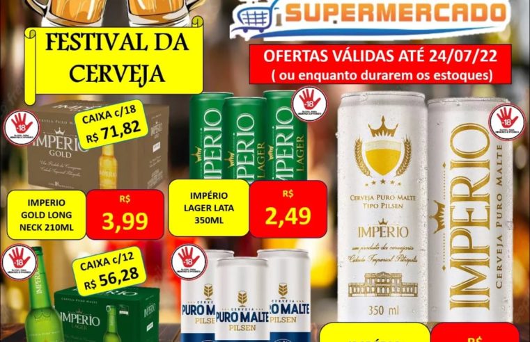 FESTIVAL DA CERVEJA NO MURAISHI SUPERMERCADO. TODAS AS MARCAS COM PREÇOS ESPECIAIS. APROVEITE!!!