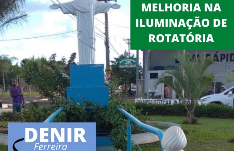 EM GUAÍRA: VEREADOR DENIR SOLICITA IMPLANTAÇÃO DE SISTEMA DE ILUMINAÇÃO EM ROTATÓRIA DA AVENIDA JOSÉ FLORES