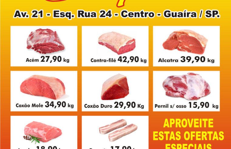 COMEÇO DE SEMANA COM ECONOMIA E CARNES COM QUALIDADE É COM O AÇOUGUE TABAPUÃ. APROVEITE!!!