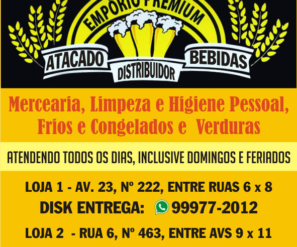 CERVEJA GELADA, PRODUTOS VARIADOS, ENTREGA FÁCIL E COM PREÇOS INCRÍVEIS É NO EMPÓRIO PREMIUM. APROVEITE!!