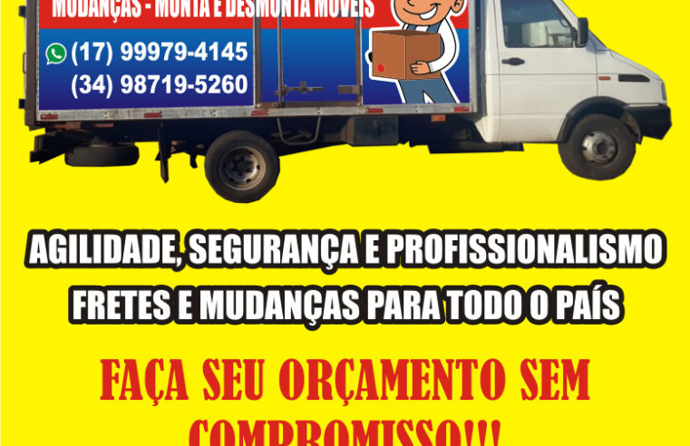 SEU PATRIMÔNIO TRANSPORTADO COM SEGURANÇA E PROFISSIONALISMO. FRETES GUAÍRA. FAÇA SEU ORÇAMENTO. AGILIDADE É COM DOGIVAL!!!