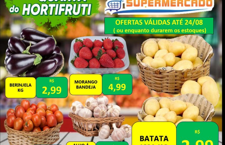 TERÇA E QUARTA DO HORTIFRUTI É NO MURAISHI SUPERMERCADO. IMBATÍVEL. APROVEITE!!!