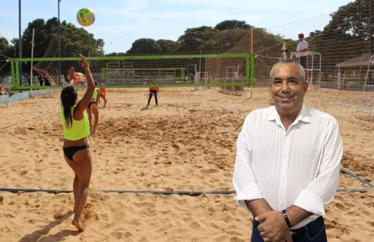 EM GUAÍRA: DENIR FERREIRA SOLICITA TROCA DA AREIA DAS QUADRAS ESPORTIVAS DO PARQUE MARACÁ