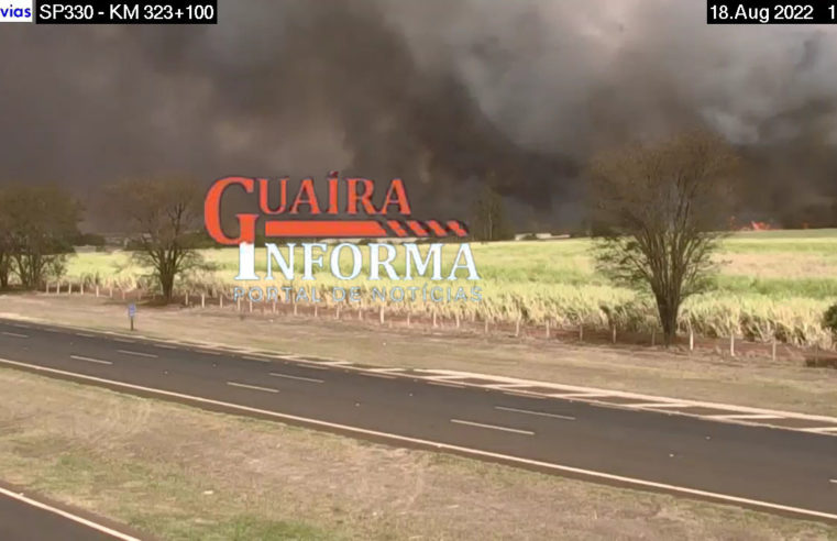 EM GUAÍRA: GRANDE INCÊNDIO NA ZONA RURAL ASSUSTA POPULAÇÃO NA REGIÃO