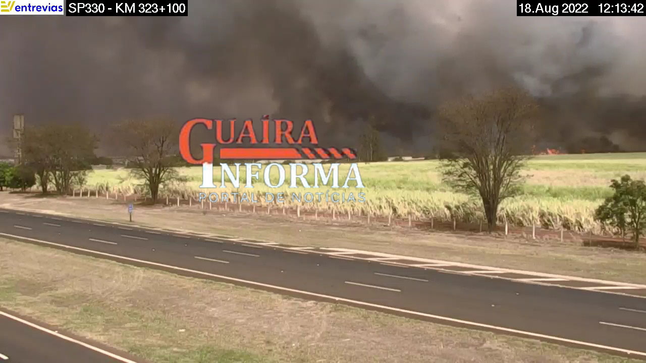 EM GUAÍRA: GRANDE INCÊNDIO NA ZONA RURAL ASSUSTA POPULAÇÃO NA REGIÃO