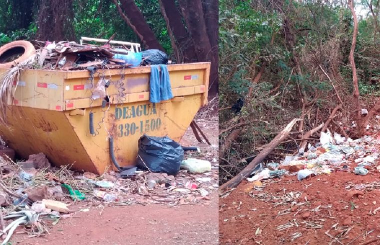 EM GUAIRA: SEM RECOLHIMENTO, LIXO SE ACUMULA NA SAIDA DA MATA