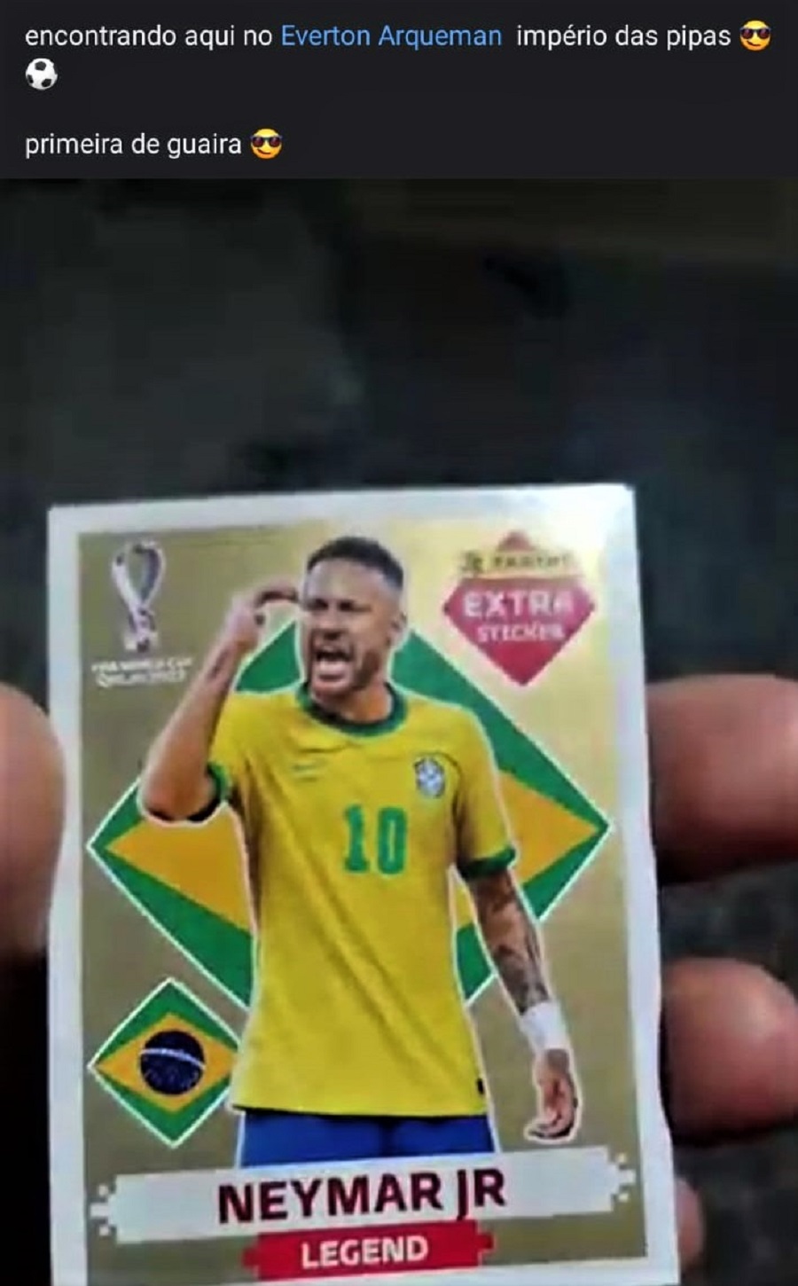 EXCLUSIVO: GUAIRENSE CONSEGUE O VALIOSO CARD DE NEYMAR JR LEGEND DA COPA DO MUNDO