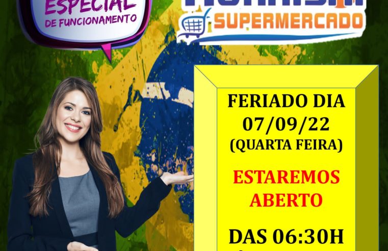 MURAISHI SUPERMERCADO ATENDENDO VOCÊ ATÉ AS 13HRS DESTE FERÍADO, APROVEITE AS OFERTAS!!!