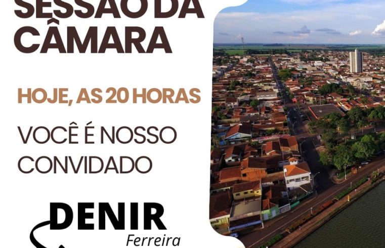 PRESIDENTE DA CÂMARA, DENIR FERREIRA, CONVIDA POPULAÇÃO PARA SESSÃO ORDINÁRIA DESTA TERÇA-FEIRA