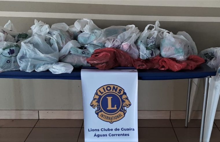 LIONS CLUBE DE GUAÍRA ÁGUAS CORRENTES REALIZA CAMPANHA PARA ARRECADAÇÃO DE ALIMENTOS