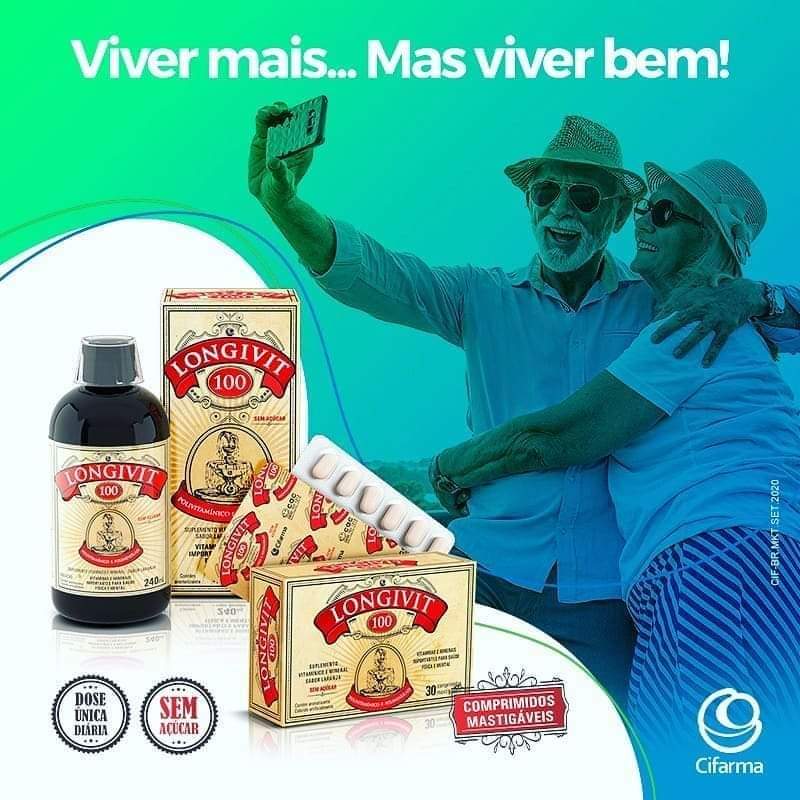 A SUA DISPOSIÇÃO E ENERGIA DE VOLTA. CHEGOU NA FARMÁCIA DO JORGE, LONGIVIT 100. CONFIRA O ANÚNCIO POR JORGINHO DA FARMÁCIA!!!