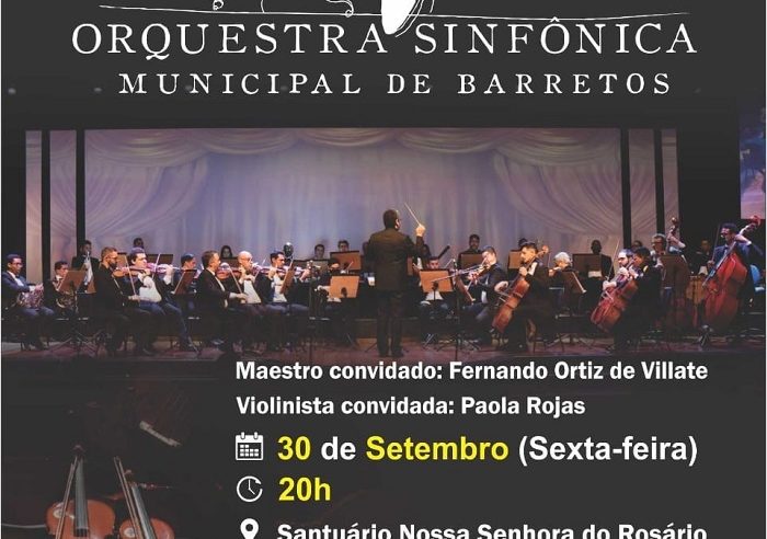 ORQUESTRA SINFÔNICA DE BARRETOS REALIZA O 1º CONCERTO INTERNACIONAL NESTA SEXTA-FEIRA