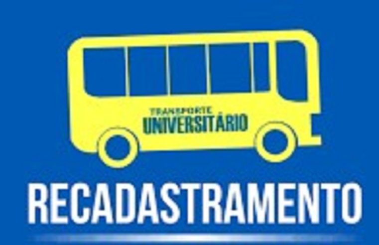 ATENÇÃO ESTUDANTES PARA O RECADASTRAMENTO PARA O AUXÍLIO TRANSPORTE