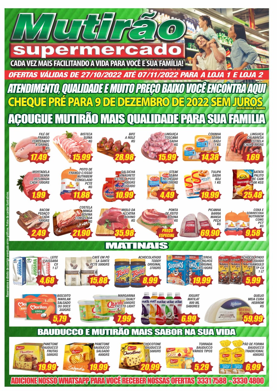 CONFIRA O LISTÃO DE OFERTAS DO MUTIRÃO SUPERMERCADOS. IMPERDÍVEL. APROVEITE!!!